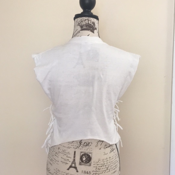 NEW Upcycled Funny Wisconsin Crop Fringe Top Beer - Picture 4 of 4